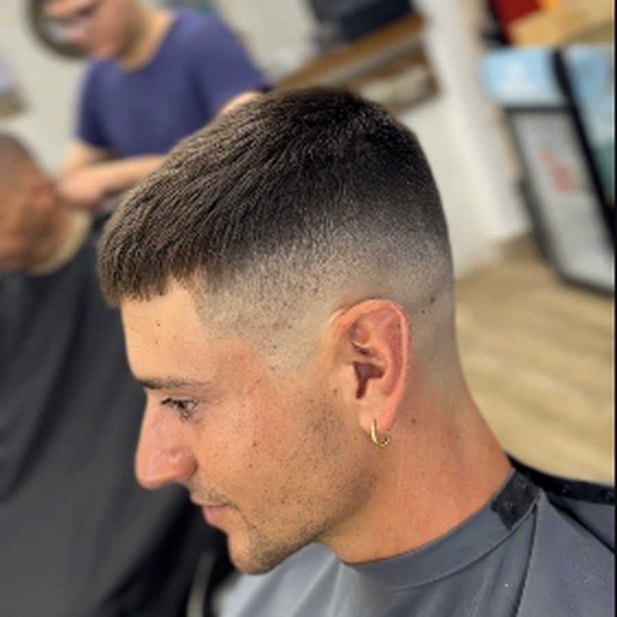 Corte fade realizado en Baires